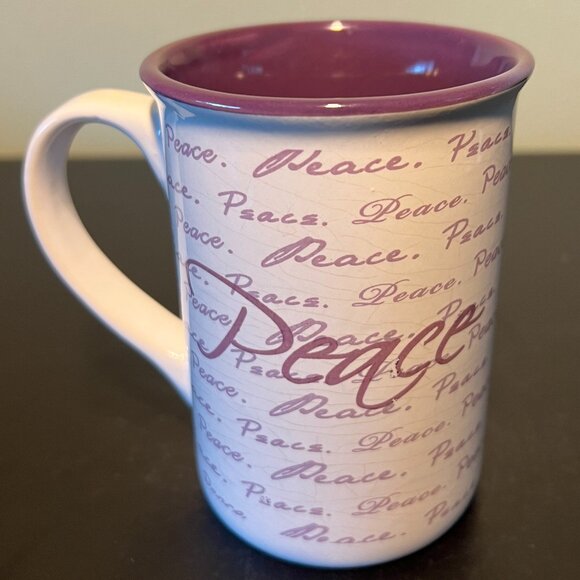 Set of 3 Gibson PEACE, HOPE & JOY Ceramic Mugs ~ Inspirational ~ Advent Words - Picture 2 of 12